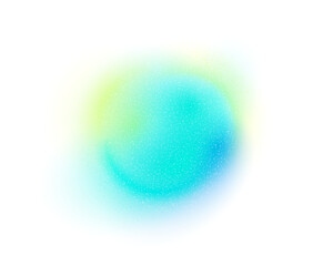 Round color gradient. Blurred grainy blob. Abstract shape with noise texture isolated on white background. Vector illustration.