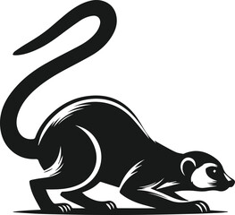 vector illustration of a meerkat