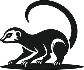 silhouette of a meerkat