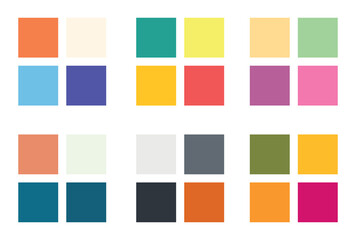 Abstract color palette Color swatches	
