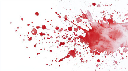 Obraz premium Vibrant red watercolor splashes create energetic and dynamic visual, perfect for artistic backgrounds or creative projects