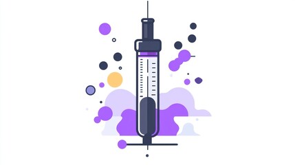 Laboratory pipette illustration with abstract background