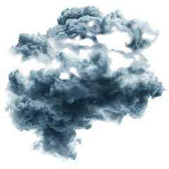 Storm clouds on transparent background