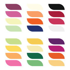 Abstract color palette Color swatches	