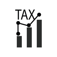 Flat the icon of tax. 