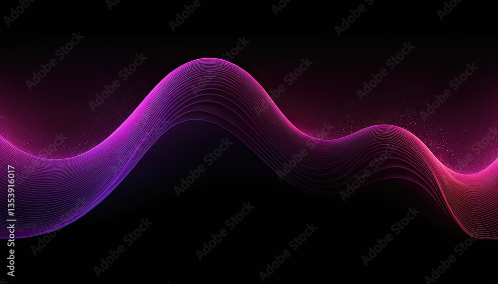 Poster 3D abstract background with flowing particles and cyber dots. Network connections
1
