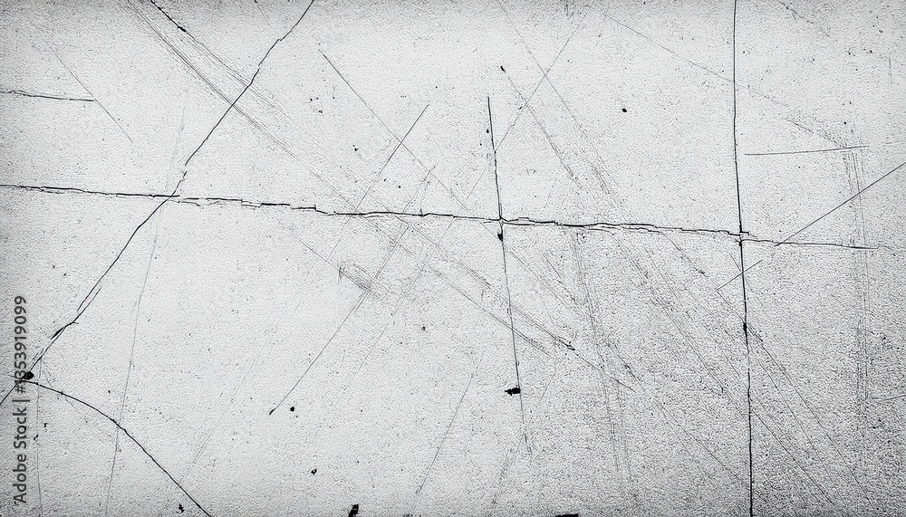 Poster minimalist scratched surface texture with abstract black lines on white concrete, perfect for backgr