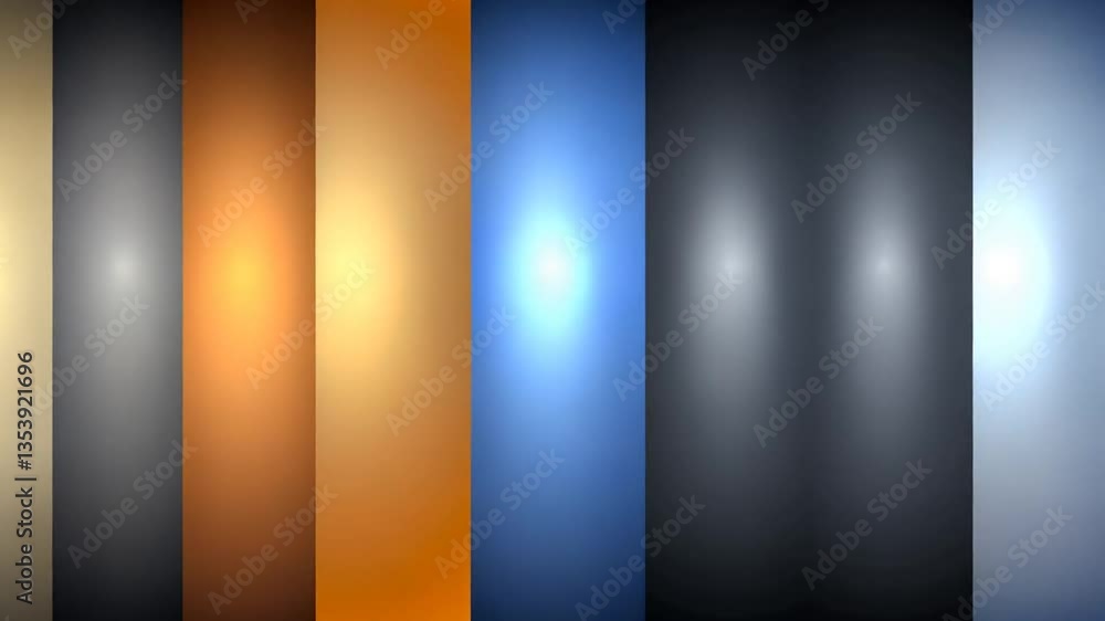Poster metal gradient color set in chrome texture for design backgrounds generative ai