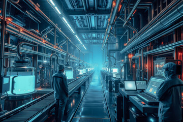 Fototapeta premium Futuristic Laboratory Scene