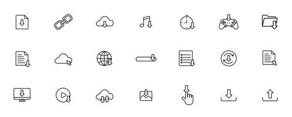 Simple Digital Icons download Set