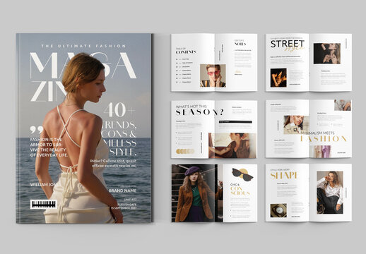 Elegant Fashion Magazine Layout Template