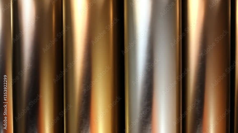Poster metal gradient color set showcasing chrome textures for screen use generative ai