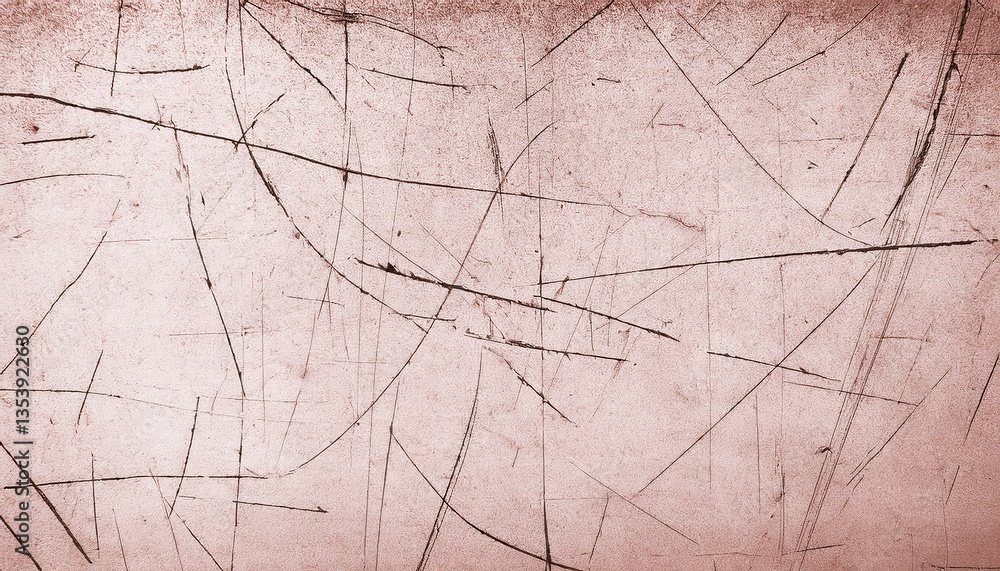 Poster grunge scratched metal texture with chaotic intersecting lines, industrial distressed background for