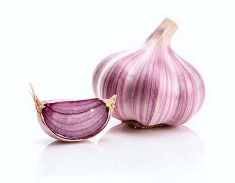 garlic isolated on white