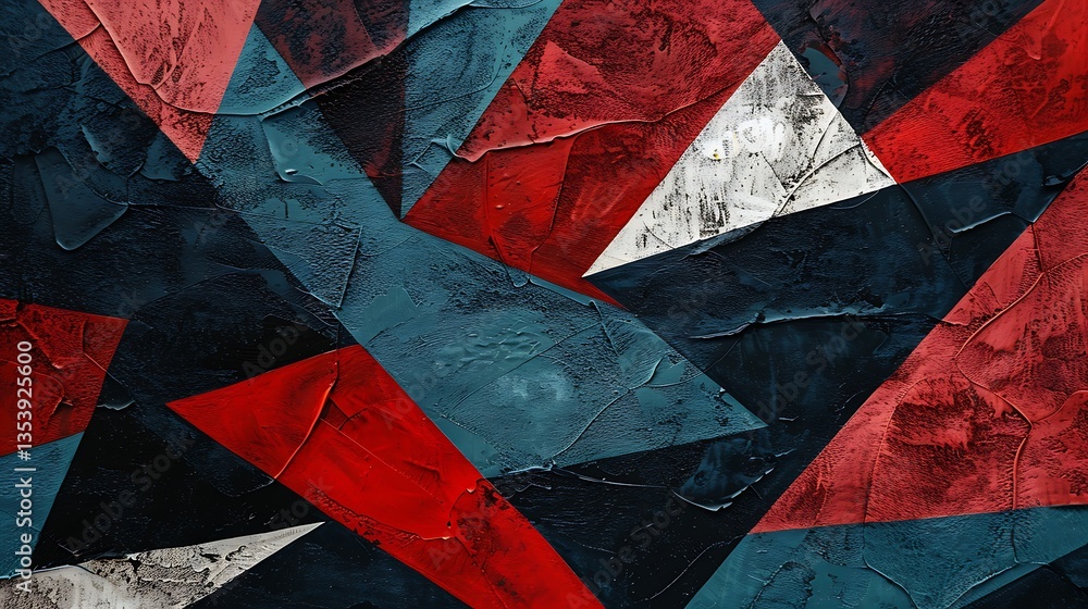 Poster an abstract design featuring a textured, geometric pattern in contrasting colors.