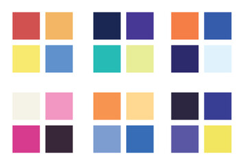 Abstract color palette Color swatches	