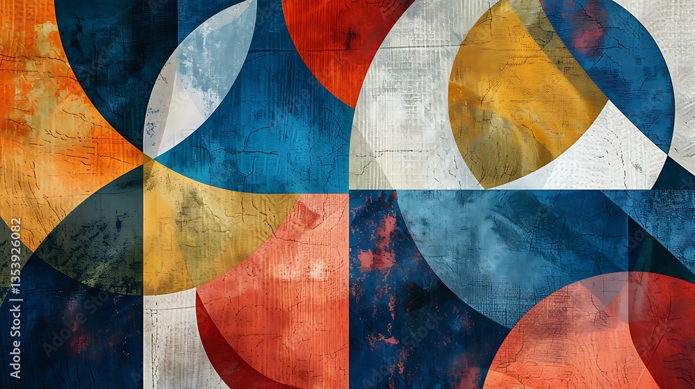 Poster an abstract design featuring a textured, geometric pattern in contrasting colors.