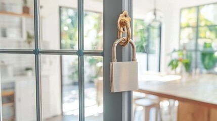 A lock on a door representing the concept of data privacy awareness campaigns focused on securing personal information