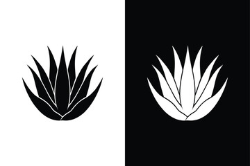 Download Aloe Vera Plant Silhouette High-Quality Vector Icon.