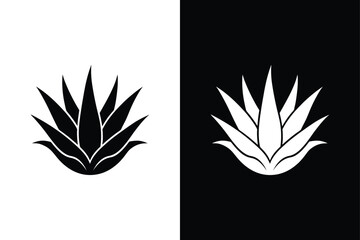 Download Aloe Vera Plant Silhouette High-Quality Vector Icon.