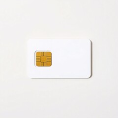 Close-up of a SIM card on a white surface