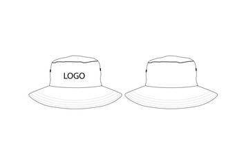 2d mock up bucket hat
