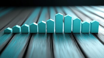 A cityscape against a blue background showcasing high-growth small-cap stock analysis utilizing ai technology