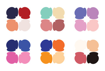 Abstract color palette Color swatches