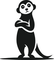 vector illustration of a meerkat