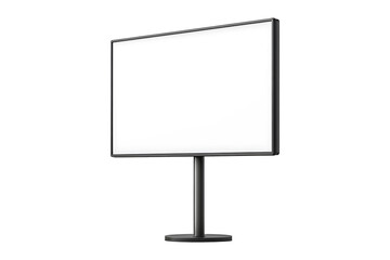 Fototapeta premium Blank billboard on a stand Isolated on White and Transparent Background PNG Image.