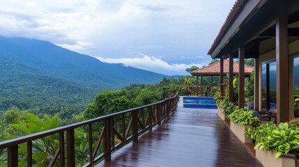 Experience serenity at a luxurious wellness retreat nestled in the heart of lush greenery and natural beauty.