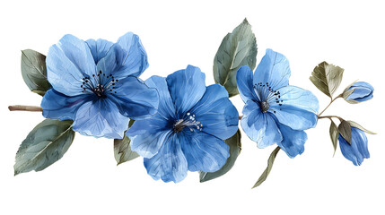 Fototapeta premium Go to Page |Prev1...131415...18Next Watercolor painting of Cape Plumbago flower. illustrated blue creeper flower on white and transparent background