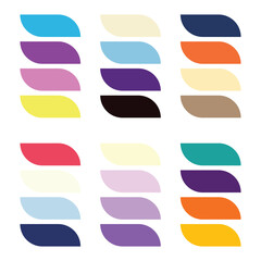 Abstract color palette Color swatches