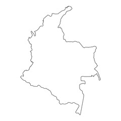 Colombia map shape, travel web flat concept icon symbol vector illustration .