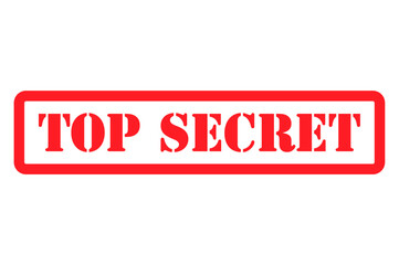 Top secret stamp symbol, label sticker sign button, text banner vector illustration .