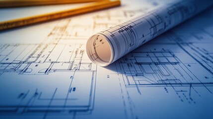 Contractor planning architecture blueprint city building construction development industry design plan project, builder engineering technician,, wireframe cityscape double exposure background banner. 