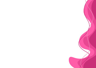 pink curve corner simle with line