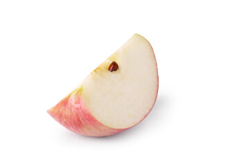 Piece of fresh ripe apple isolated on white