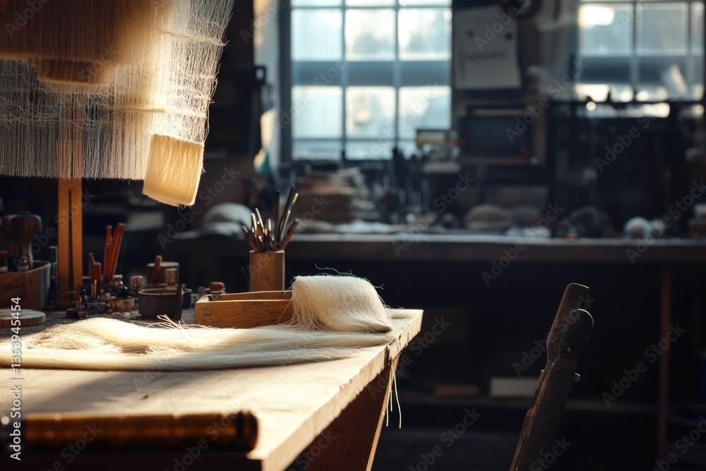 Aufkleber tools on a workbench for various projects and diy activities