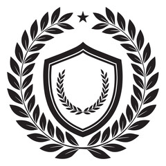 Fototapeta premium laurel wreath shield