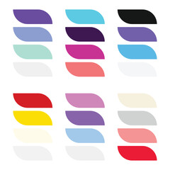 Abstract color palette Color swatches	