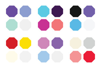 Abstract color palette Color swatches	