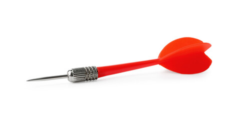 One red dart arrow isolated on white