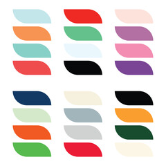 Abstract color palette Color swatches