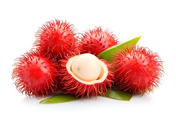 Rambutan fruit isolated on white background