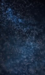 Obraz premium Dark blue night sky with glitter bokeh and starry light art, magical, cosmos