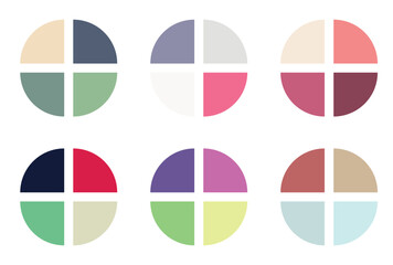 Abstract color palette Color swatches	