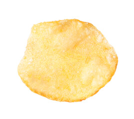 One tasty potato chip isolated on white