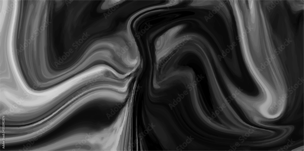 Poster the texture of black and white marble pattern modern style liquid background. gray marble pattern te