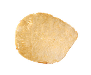 One tasty potato chip isolated on white